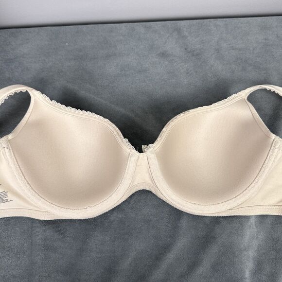 Victoria’s Secret Body By Victoria Lined Demi Bra 32DD Light Beige Underwire - Picture 6 of 7